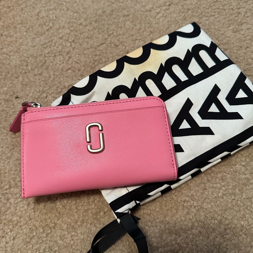 Pink marc jacobs card pouch